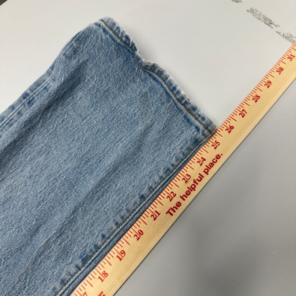 Levis Premium Ribcage Straight Jeans Light Wash Denim High Rise Size 26 - Picture 9 of 12